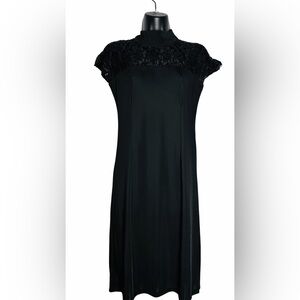 Kische Boutique Elegant Black Lace & Sequin Dress